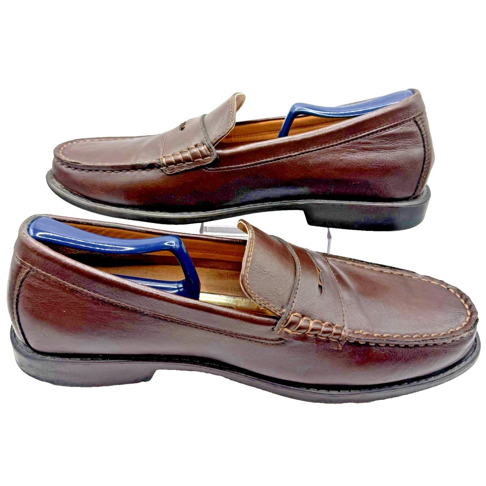 IZOD Men's Penny Loafer Edmund Gel Tech Shoes Sz 10M Brn Slip On Fishing Resort - Picture 2 of 10